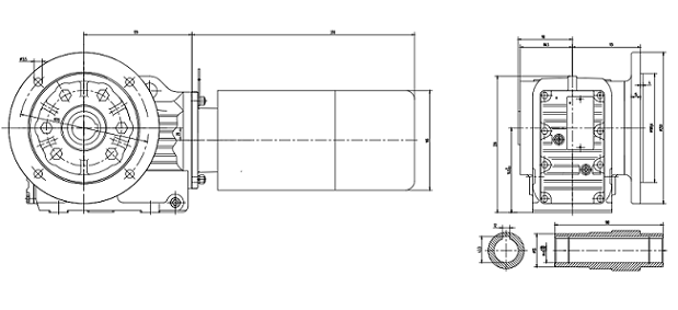 邁傳KAF67-YVPEJ0.75KW-4P-68.95-A-M2-180°齒輪減速機(jī)圖紙