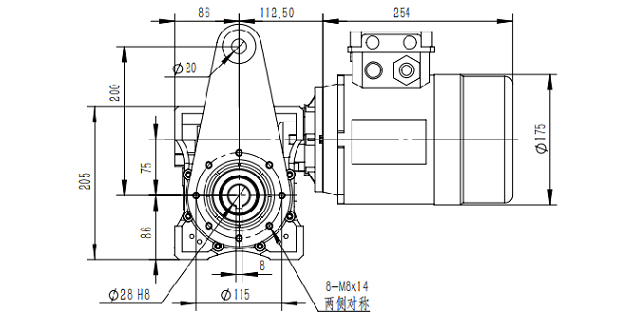帶扭力臂蝸輪減速機(jī)